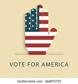 Vector illustration of  American flag background for Presidents Day.