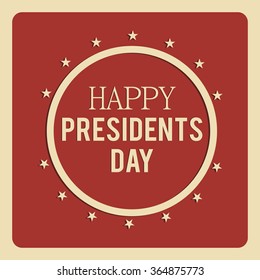 Vector illustration of  American flag background for Presidents Day.