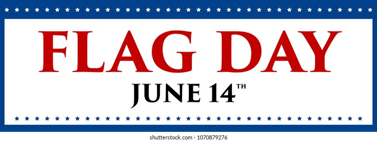Vector illustration for American flag day. Greeting card
