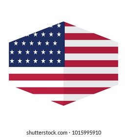 vector illustration of American flag, official colors and proportion correctly. National Flag of American.
