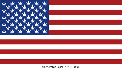 Vector Illustration American Flag Replaced Stars Stock Vector (Royalty ...