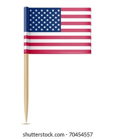 vector illustration of American flag toothpick