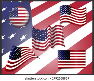 Vector illustration of american flag for various events
