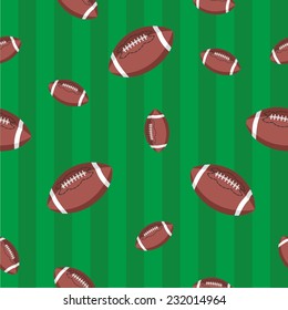 Vector Illustration Of A American Football Seamless Pattern