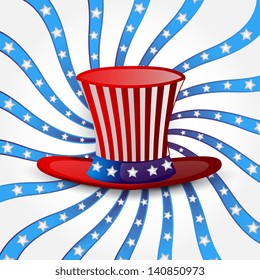 Vector illustration of american independence hat