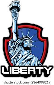 Vector illustration of american liberty statue