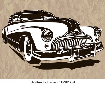 Vector illustration of American muscle car