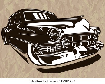 Vector illustration of American muscle car