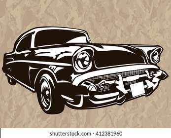 Vector illustration of American muscle car