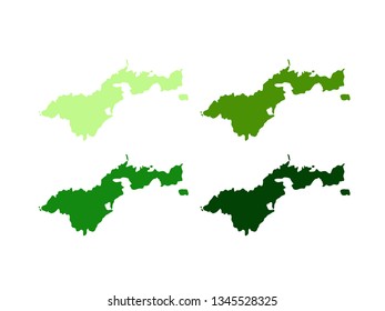 vector illustration of American Samoa maps