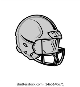 Vector illustration of American soccer helmet.