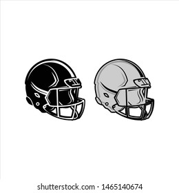 Vector illustration of American soccer helmet.