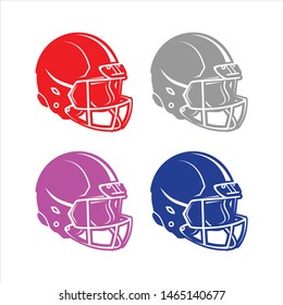 Vector illustration of American soccer helmet.