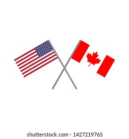 Crossed Flags Us Canada Images, Stock Photos & Vectors | Shutterstock