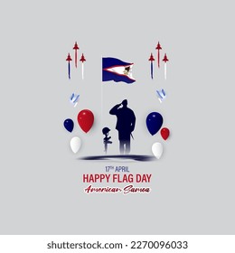 vector illustration Americana Samoa flag day