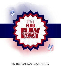 vector illustration Americana Samoa flag day