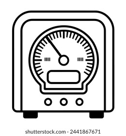 Vektor-Illustration eines Ampere-Umrisssymbols, perfekt für Engineering-Projekte.