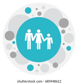 Vector Illustration Of Amour Symbol On Family Icon. Premium Quality Isolated Lineage Element In Trendy Flat Style.