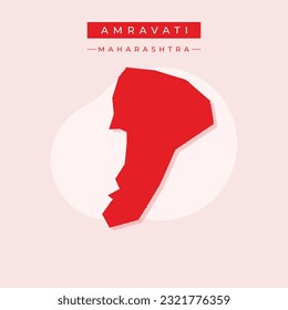 Vector de ilustración vectorial de la ciudad de Amravati