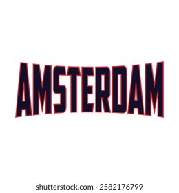Vector illustration Amsterdam Typography t-shirt graphics poster banner flyer postcard