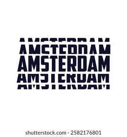 Vector illustration Amsterdam Typography t-shirt graphics poster banner flyer postcard