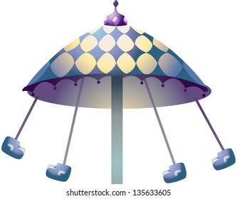 Vector illustration of an amusement park