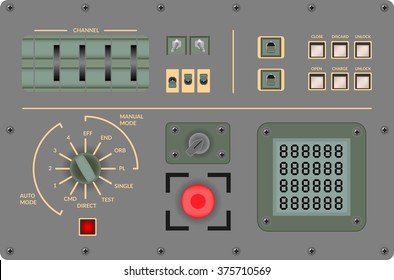 Vector illustration - Analog vintage control panel