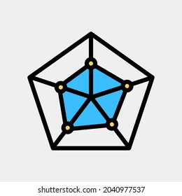 Ilustración vectorial del icono analítico en estilo de línea rellena para cualquier proyecto, uso para presentación de aplicación móvil del sitio web