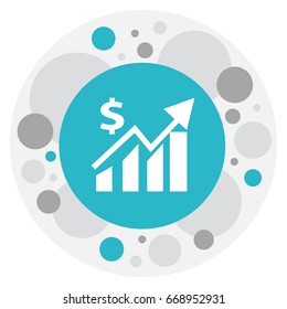 Vector Illustration Of Analytics Symbol On Investment Icon. Premium Quality Isolated Revenue Element In Trendy Flat Style.