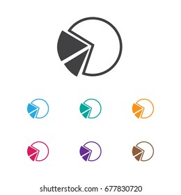 Vector Illustration Of Analytics Symbol On Segment Icon. Premium Quality Isolated Pie Graphic Element In Trendy Flat Style.