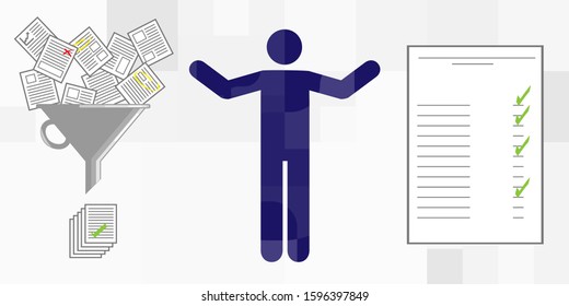 Vector Illustration Of Anankastic Personality Disorder Or Obsessive Compulsive Behavior Features