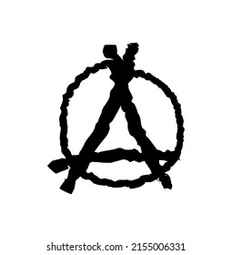 vector illustration of anarchy sign on a white background