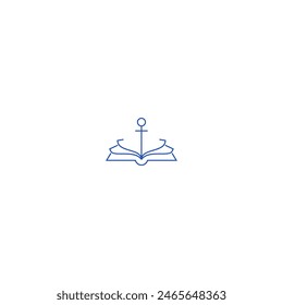 vector illustration of anchor book
