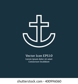 Vector illustration of anchor icon