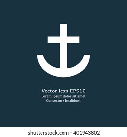 Vector illustration of anchor icon