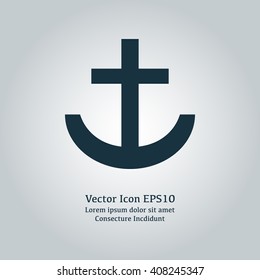 Vector illustration of anchor icon