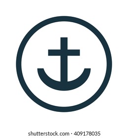 Vector illustration of anchor icon