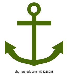 Vector Illustration of Anchor Icon In Green
