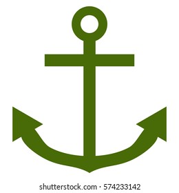 Vector Illustration of Anchor Icon in Green
