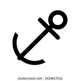 Ilustración vectorial del icono de anclaje sobre fondo blanco