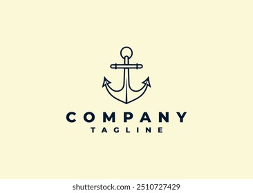 Vector illustration of Anchor Logo Design