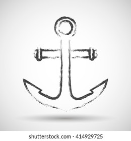 Vector illustration of anchor for making logos, icons for your design