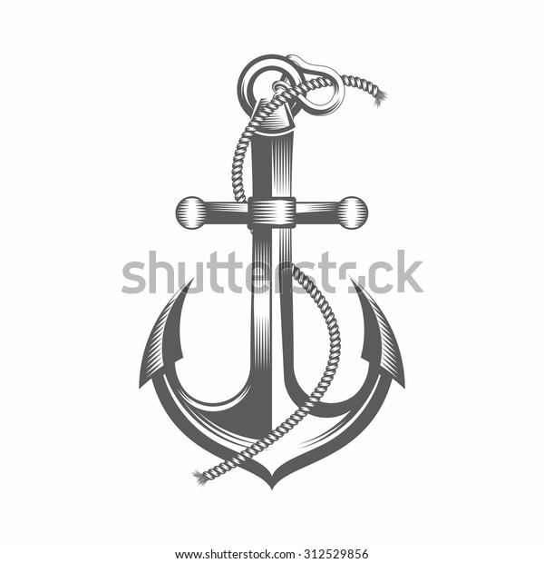 Vector De Stock Libre De Regalias Sobre Dibujo Vectorial De Un Ancla En312529856