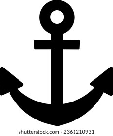 vector illustration of an anchor on a transparent background