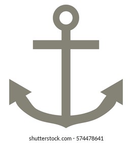 Vector Illustration of Anchor Ship Maritime Design Icon in gray
