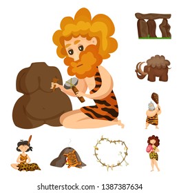 Vector illustration of ancient  and age icon. Set of ancient  and archeology stock vector illustration.