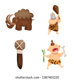 Vector illustration of ancient  and age sign. Collection of ancient  and archeology stock vector illustration.