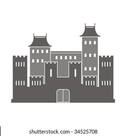 Ilustración vectorial de un edificio antiguo.