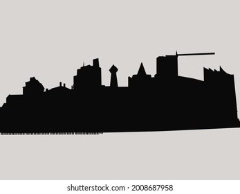 vector illustration of ancient buildings in Indonesia