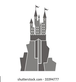 Ilustración vectorial de un antiguo castillo.